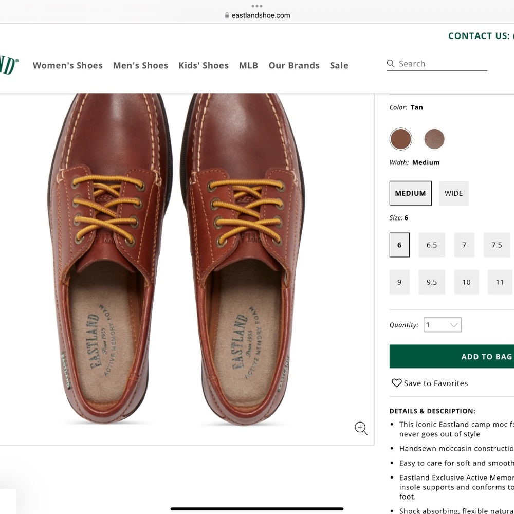 EASTLAND WOMENS CAMP MOC BRAND NEW/FIRM/AUTHENTIC/LEATHER